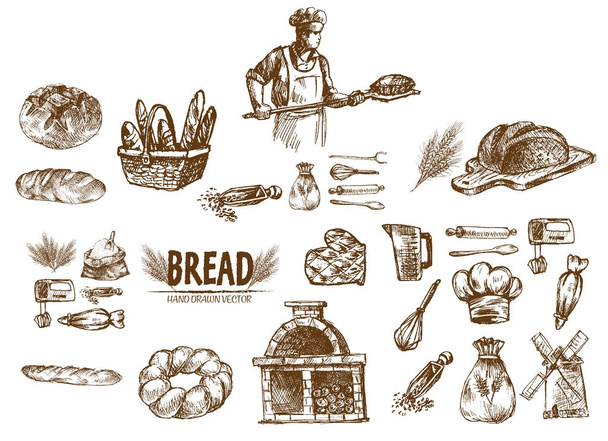 Vecteur numérique détail ligne art boulangerie
 - Vecteur, image
