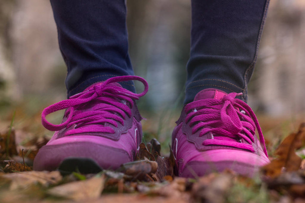 pink womens running shoes - Foto, Imagem
