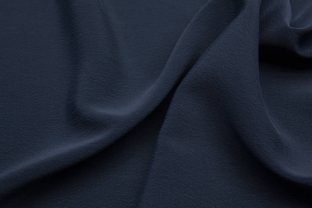 wavy teal fabric texture background - Foto, Bild