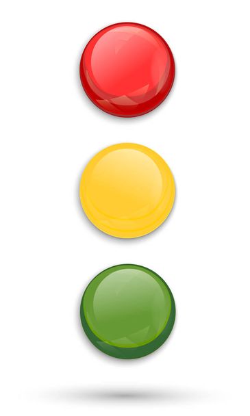 Traffic lights isolated on white background - Vettoriali, immagini