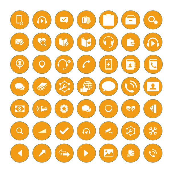 Conjunto de 49 iconos universales. Negocios, internet, diseño web
. - Vector, imagen