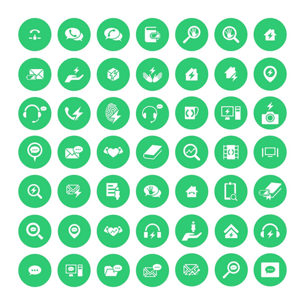 Set of 49 Universal Icons. Business, internet, web design. - Διάνυσμα, εικόνα