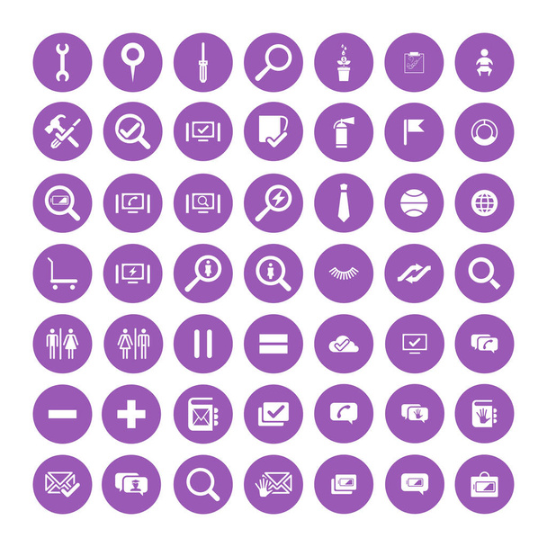 Набор из 49 Универсальных икон. Бизнес, интернет, веб-дизайн
. - Вектор,изображение