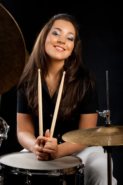 Beautiful drummer - Valokuva, kuva