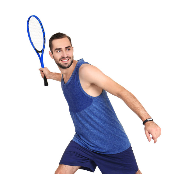 man with tennis racket  - Foto, afbeelding