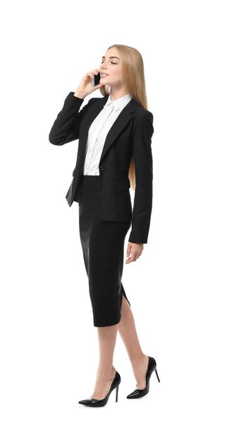  businesswoman speaking by mobile phone - Photo, Image