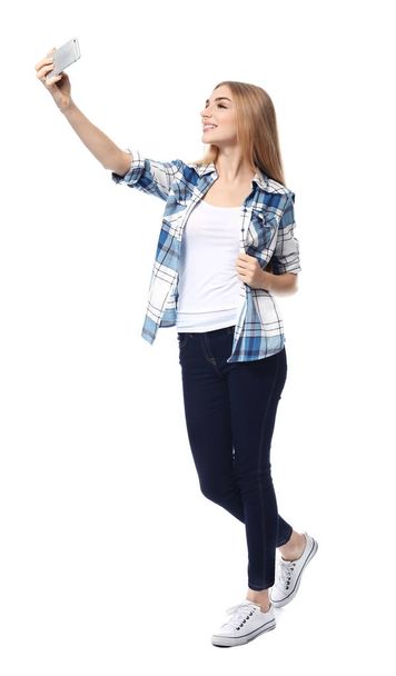 woman taking selfie  - Foto, imagen