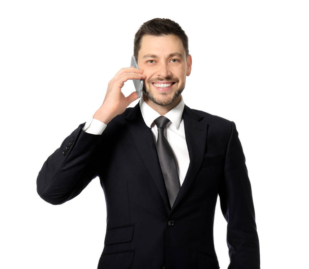  businessman talking on phone - Фото, изображение