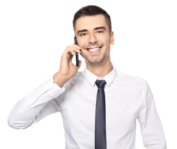 businessman talking on phone  - Zdjęcie, obraz