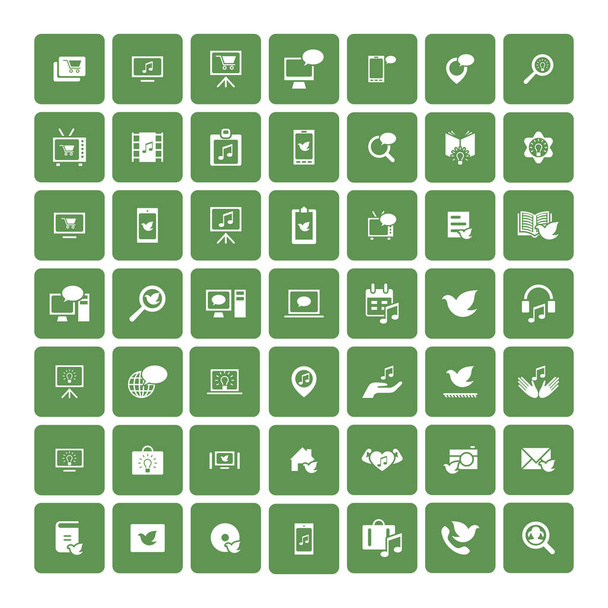 Set of 49 Universal Icons. Business, internet, web design. - Vektori, kuva