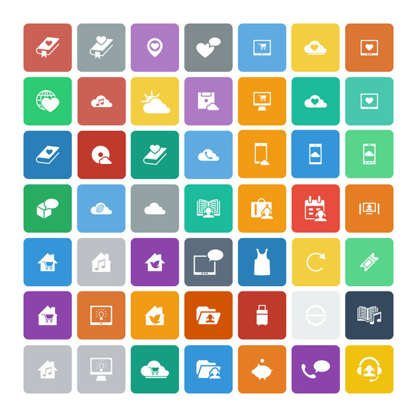 Conjunto de 49 iconos universales. Negocios, internet, diseño web
. - Vector, Imagen