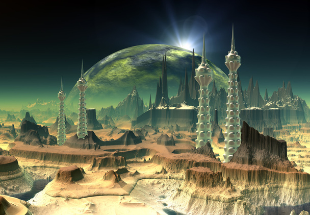 Alien Planet, Computergrafik - Foto, Bild