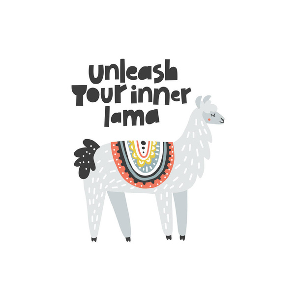 Unleash Your Inner Lama - Vector, Imagen