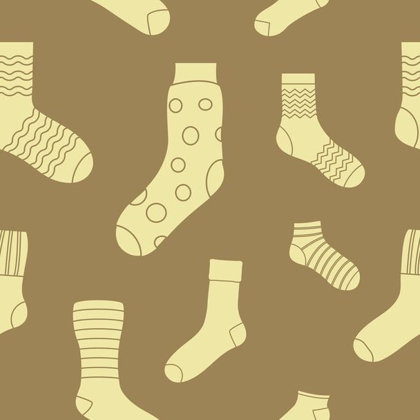 Varrat nélküli mintát a design zokni - Vektor, kép