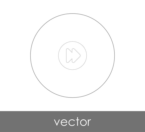 rychle vpřed ikona pro webdesign a aplikace, vektorové ilustrace  - Vektor, obrázek