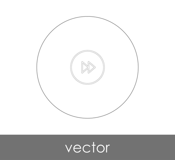 fast forward icon for web design and applications, vector illustration  - Vektori, kuva