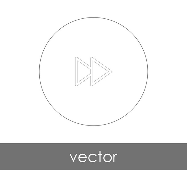 fast forward icon for web design and applications, vector illustration  - Vecteur, image