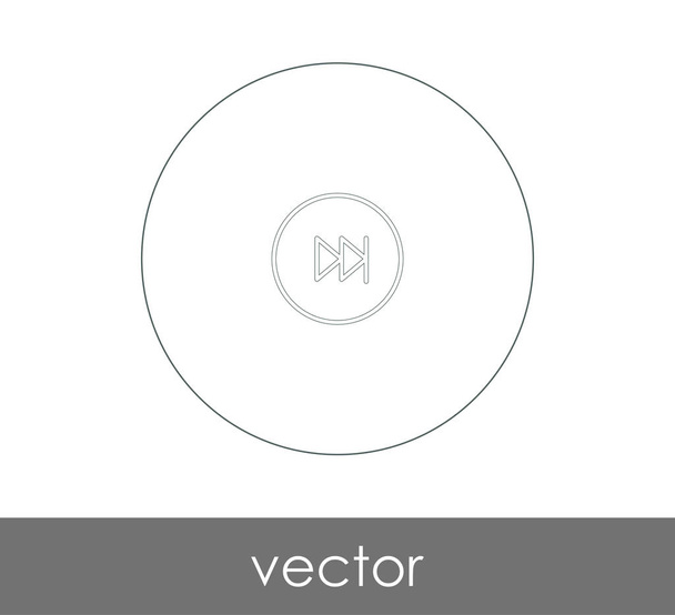 fast forward icon for web design and applications, vector illustration  - Wektor, obraz
