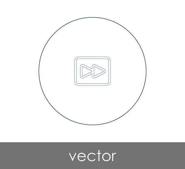 fast forward icon for web design and applications, vector illustration  - Vettoriali, immagini