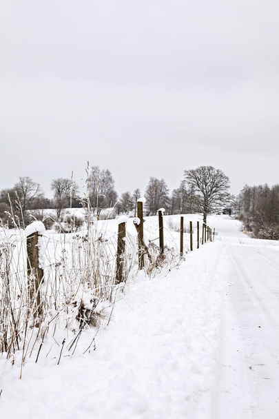 Snowy rural landscape - Foto, Imagem