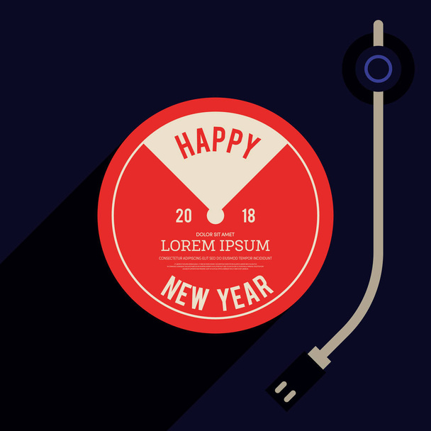 Ευτυχισμένο το νέο έτος 2018 ευχετήρια κάρτα φόντα - Διάνυσμα, εικόνα