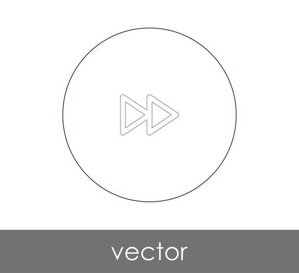 fast forward icon for web design and applications, vector illustration  - Vektor, Bild