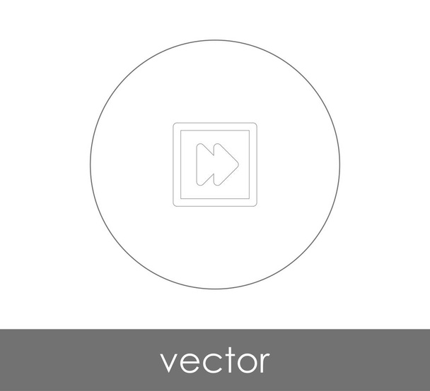 fast forward icon for web design and applications, vector illustration  - Vektor, obrázek