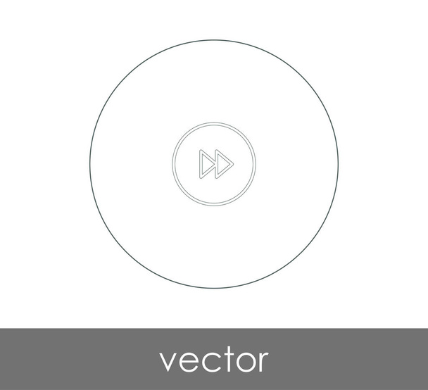 fast forward icon for web design and applications, vector illustration  - Vecteur, image