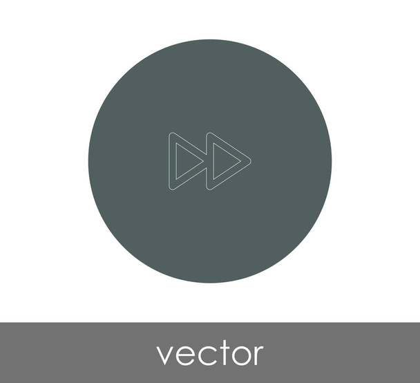 fast forward icon for web design and applications, vector illustration  - Vettoriali, immagini