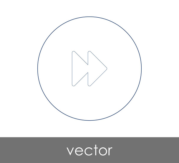 fast forward icon for web design and applications, vector illustration  - Вектор,изображение