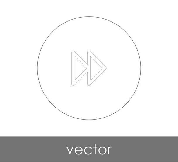 fast forward icon for web design and applications, vector illustration  - Vektor, obrázek