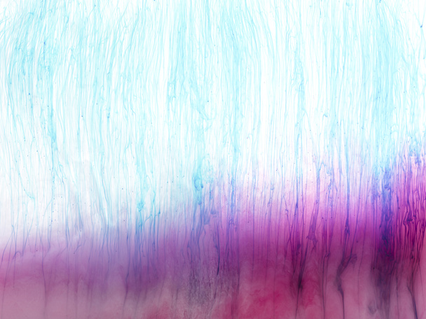 close up view of pink and blue paint splashes - Foto, Bild