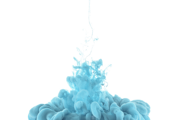 blue paint splash isolated on white - Photo, Image