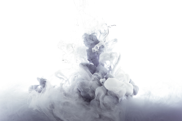 monochromatic grey paint splash, isolated on white - Photo, Image