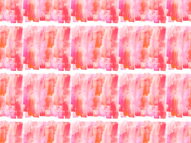 nahtloses Muster mit pinkfarbenen Farbflecken, isoliert auf weiß - Foto, Bild