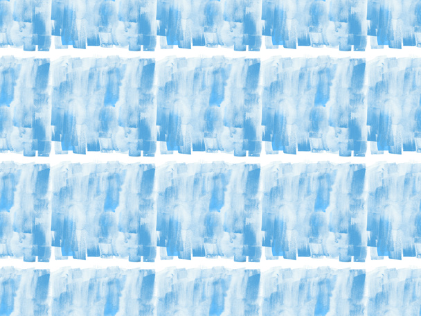 seamless pattern with blue watercolor paint spots, isolated on white - Photo, Image