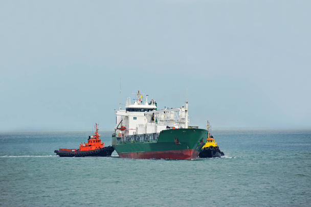 Sleepboot meewerkende gekoelde cargo carrier - Foto, afbeelding