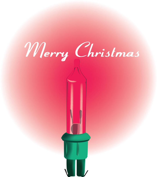 parpadeo rojo Feliz Navidad
 - Vector, Imagen