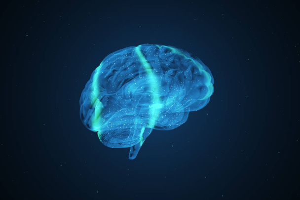 Megfelelő agy munka során szélsőséges tevékenység 3D-s illusztráció - Fotó, kép
