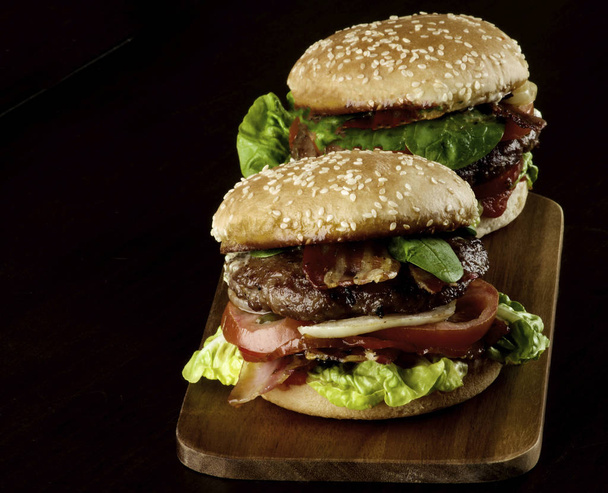 Two Tasty Hamburgers - Photo, image