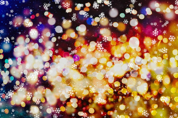 Festive Christmas background. Elegant abstract background with lights and stars  - Photo, Image
