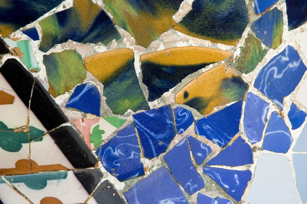 Detail of the ceramics from the Guadi bench - Photo, Image