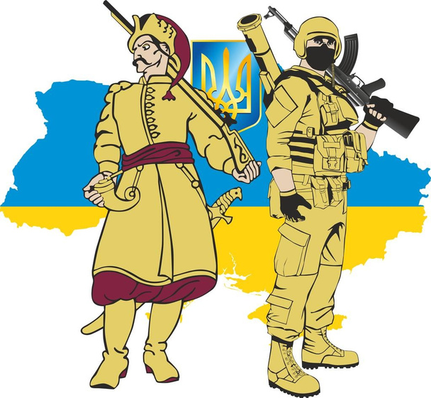 Ουκρανικά-πολεμιστές του φωτός - Διάνυσμα, εικόνα