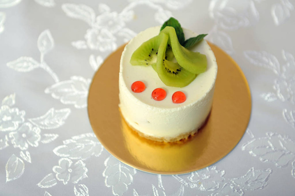 Sweet cake isolated on white background. luxury sweets for the restaurant menu. - Photo, Image