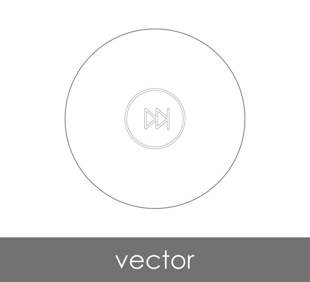 fast forward icon for web design and applications, vector illustration  - Vetor, Imagem