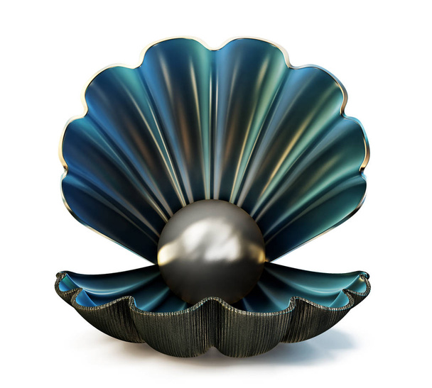 3d pearl in shell - Photo, Image