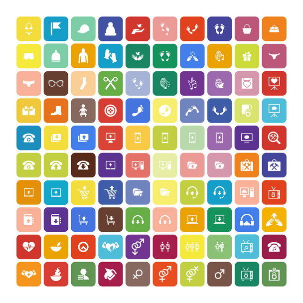 Set van 100 universele iconen. Zaken, internet, webdesign. - Vector, afbeelding