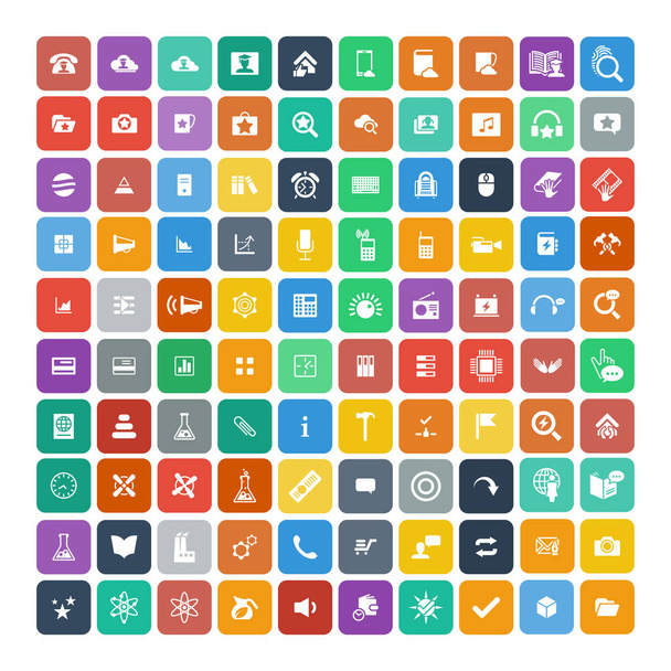 Set of 100 Universal Icons. Business, internet, web design. - Vektori, kuva