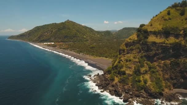 Tropical landscape, sea, beach, mountains. - Footage, Video