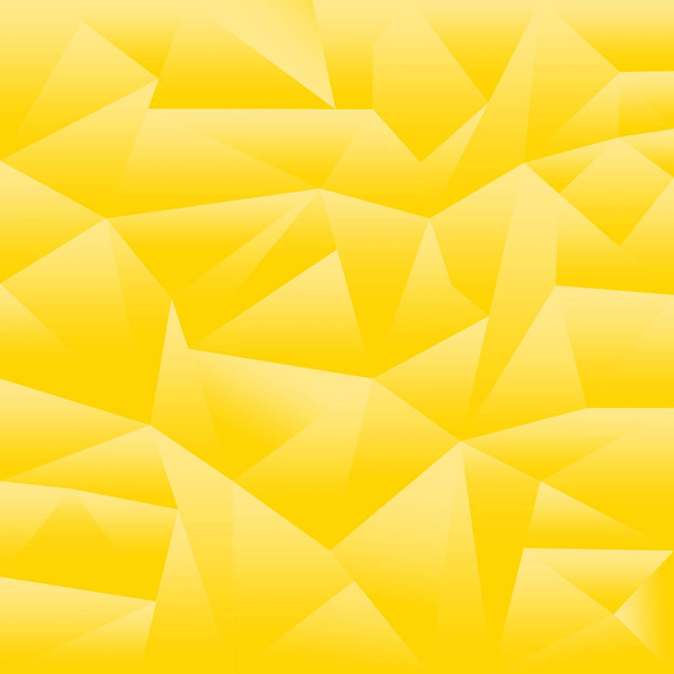 Abstract Yellow Polygonal Triangle Background. Vector Polygon which consist of triangles. Geometric background in Origami style with gradient. - Vector, Image